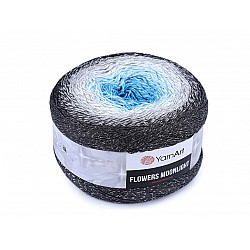 Strickgarn Flowers Moonlight 260 g, Azzuro blau