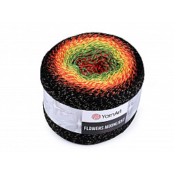 Strickgarn Flowers Moonlight 260 g, orange