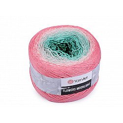 Strickgarn Flowers Moonlight 260 g, türkis