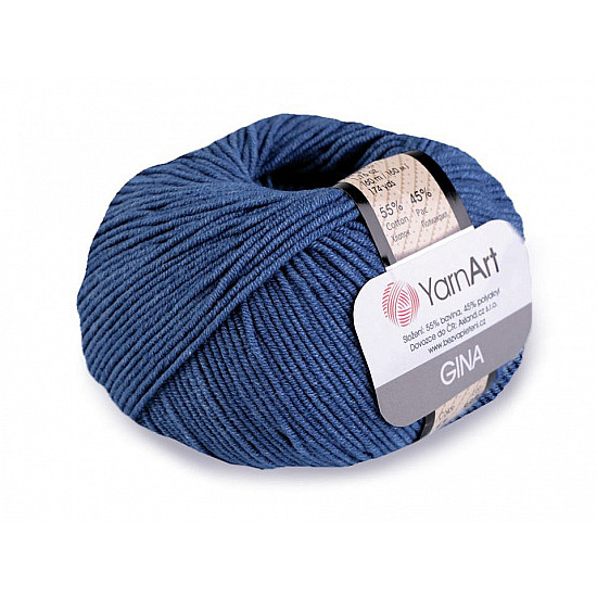 Strickgarn Gina / Jeans 50 g - blau Delta