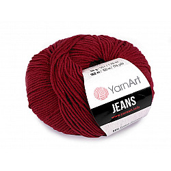 Strickgarn Gina / Jeans 50 g - Bordeaux