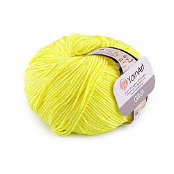 Strickgarn Gina / Jeans 50 g - gelb - neon