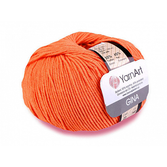 Strickgarn Gina / Jeans 50 g - orange