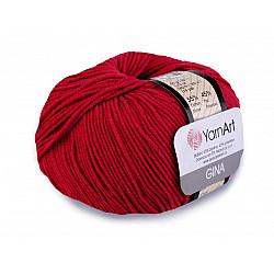 Strickgarn Gina / Jeans 50 g - rot