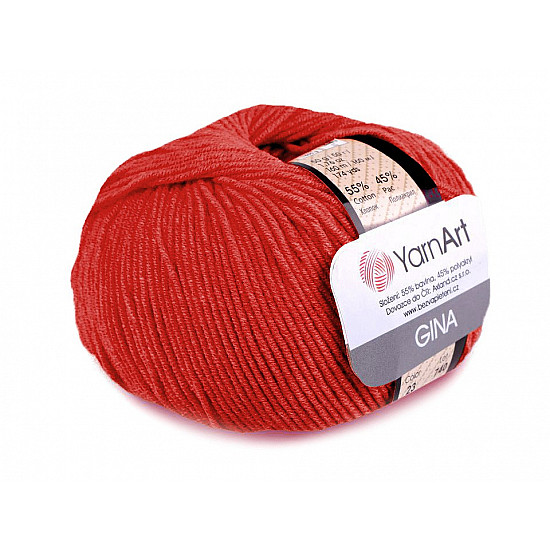 Strickgarn Gina / Jeans 50 g - hellrot