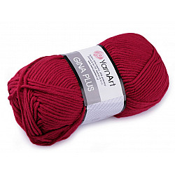 Strickgarn Gina/Jeans Plus 100 g - Bordeaux