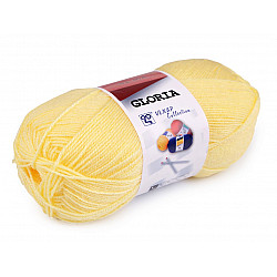 Strickgarn Gloria 50 g - weiss-gelb