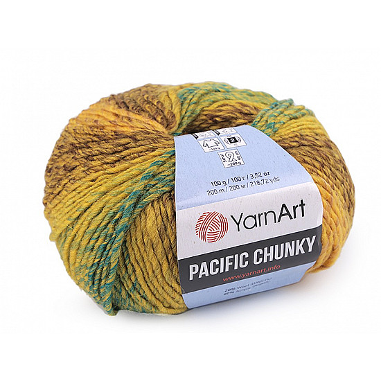 Strickgarn Pacific Chunky 100 g, Senf-braun