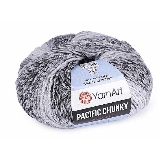 Strickgarn Pacific Chunky 100 g, schwarz