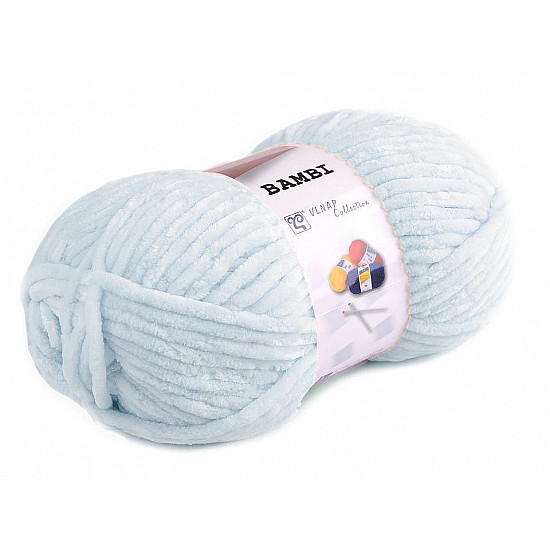 Strickgarn Chenille Bambi 100 g, Eisblau