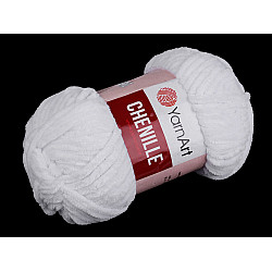 Strickgarn Chenille 100 g, weiß