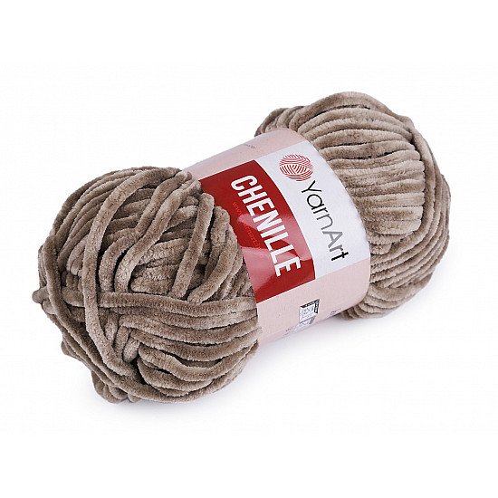 Strickgarn Chenille 100 g, beige