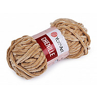 Strickgarn Chenille 100 g, Kamel beige