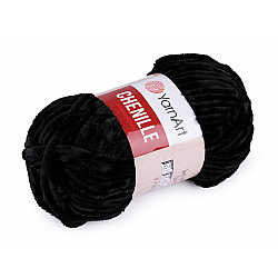 Strickgarn Chenille 100 g, schwarz