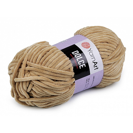 Strickgarn Chenille Dolce 100 g, beige