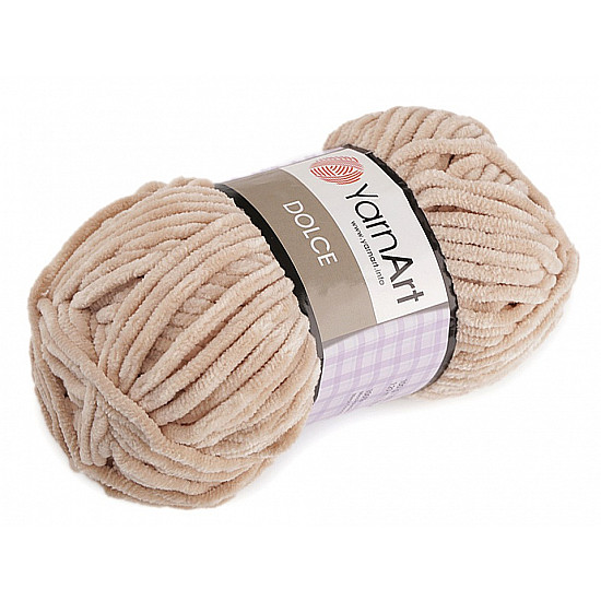 Strickgarn Chenille Dolce 100 g, hellbeige