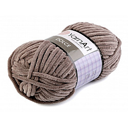 Strickgarn Chenille Dolce 100 g, dunkel-beige