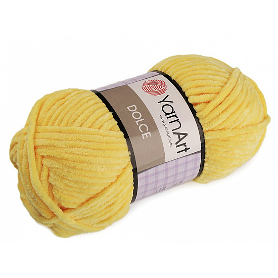 Strickgarn Chenille Dolce 100 g, gelb