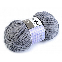 Strickgarn Chenille Dolce 100 g, grau