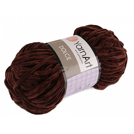 Strickgarn Chenille Dolce 100 g, braun