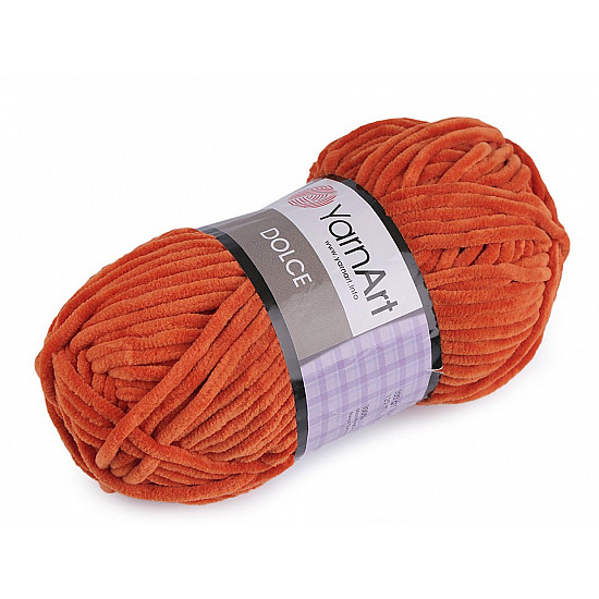 Strickgarn Chenille Dolce 100 g, rostbraun