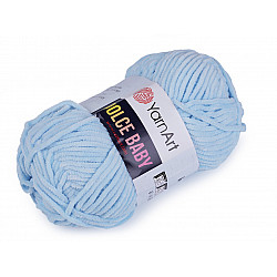 Strickgarn Chenille Dolce Baby 50 g, Eisblau