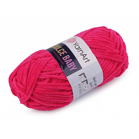 Strickgarn Chenille Dolce Baby 50 g, pink