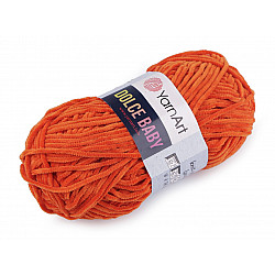 Strickgarn Chenille Dolce Baby 50 g, dunkelorange