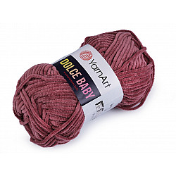 Strickgarn Chenille Dolce Baby 50 g, dkl.-altrosa