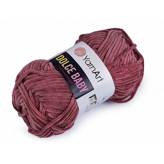 Strickgarn Chenille Dolce Baby 50 g, dkl.-altrosa