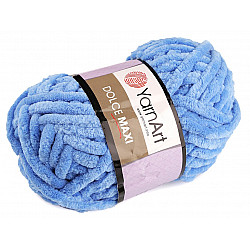 Strickgarn Chenille Dolce Maxi 200 g, Himmelblau