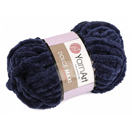 Strickgarn Chenille Dolce Maxi 200 g, dunkelblau