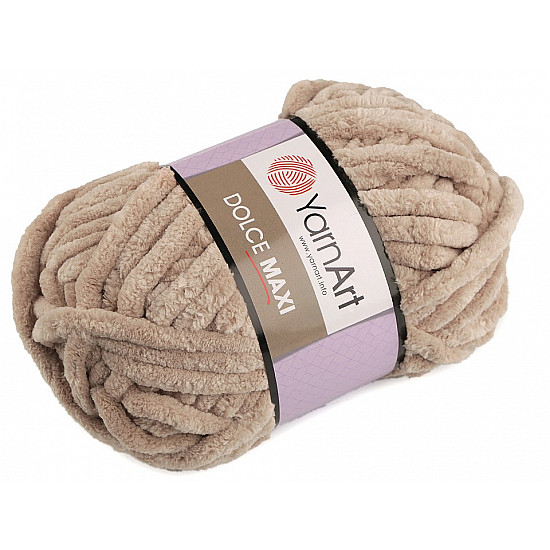 Strickgarn Chenille Dolce Maxi 200 g, beige