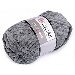 Strickgarn Chenille Dolce Maxi 200 g, grau