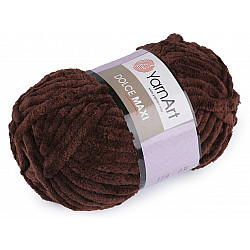 Strickgarn Chenille Dolce Maxi 200 g, Schokolade-braun