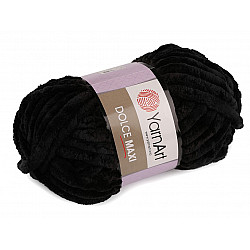 Strickgarn Chenille Dolce Maxi 200 g, schwarz