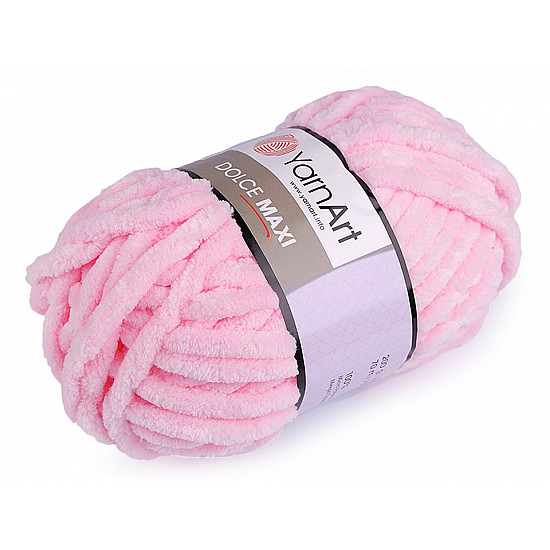 Strickgarn Chenille Dolce Maxi 200 g, Babyrosa