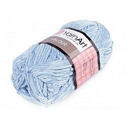 Strickgarn Chenille Velour 100 g, hellblau