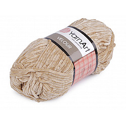 Strickgarn Chenille Velour 100 g, Kamel beige