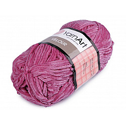 Strickgarn Chenille Velour 100 g, Fuchsie dunkel