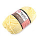 Strickgarn Chenille Velour 100 g, weiss-gelb