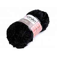 Strickgarn Chenille Velour 100 g, schwarz