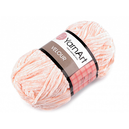 Strickgarn Chenille Velour 100 g, hellrot