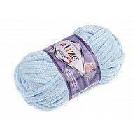 Chenille Strickgarn Alize Velluto 100 g, blau-grau hel