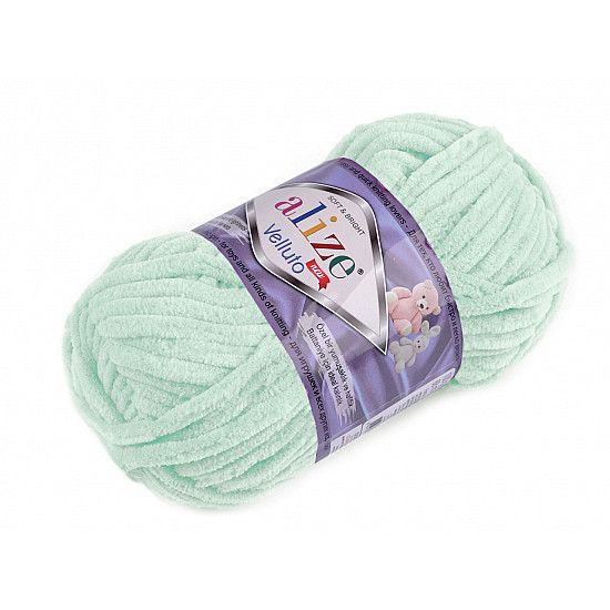 Chenille Strickgarn Alize Velluto 100 g, Mint