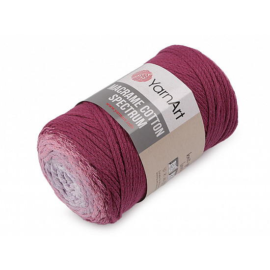 Strickgarn Macrame Cotton Spectrum 250 g, rosarot-violet