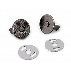 Magnetverschluss Ø10 mm, Nickel schwarz, 5 Set