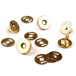 Verschluss magnetisch Ø15 mm, gold, 5 set