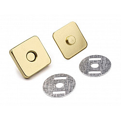 Magnetischer Verschluss 18x18 mm rechteckig, gold, 5 set