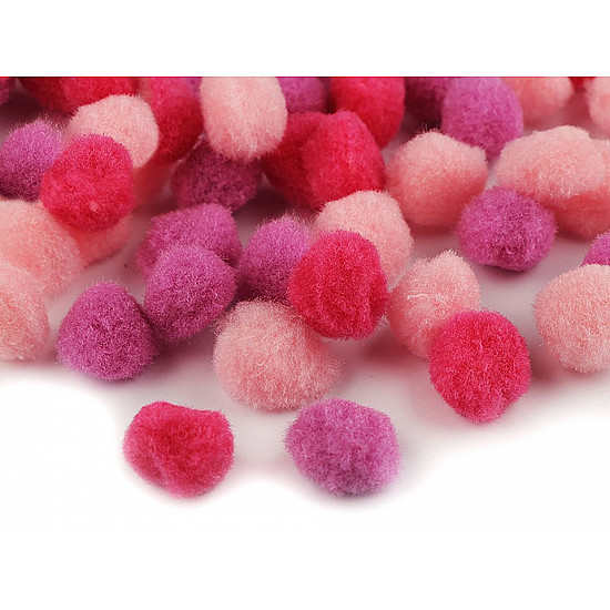 Bommel Farbenmix Ø20 mm, rosa, 1 Tüte